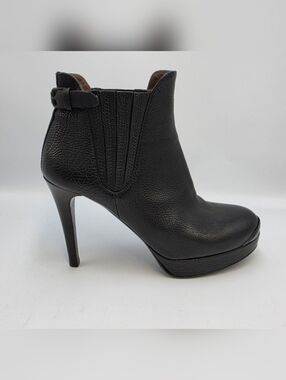 Bottega Veneta Black Pebbled Leather Platform Ankle Boots Size EU 35.5 / US 5.5